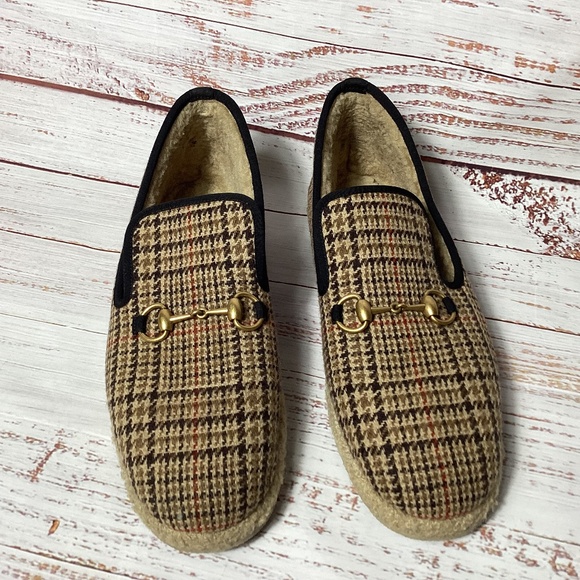 Gucci Men’s Fria Wool Loafers Size 9 - Picture 1 of 5